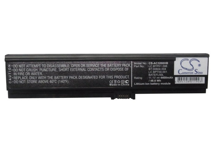 Replacement Battery for Acer Acer TravelMate 3000 – Notebook, Laptop – 4400mAh / 11.1V