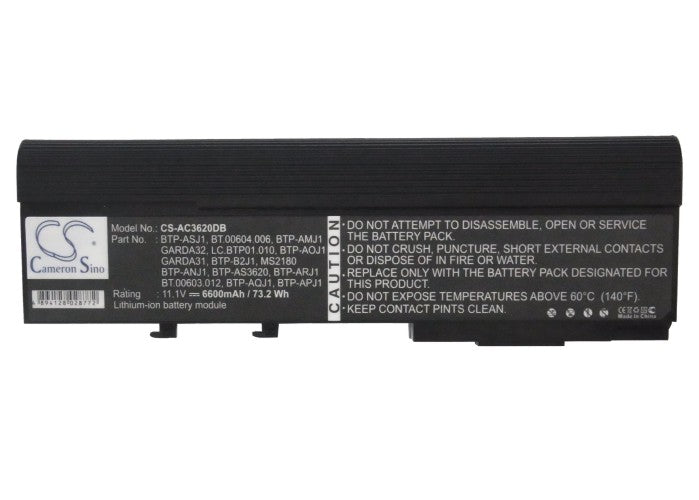 Replacement Battery for Acer Aspire 2420 – Notebook, Laptop – 6600mAh/73.26Wh / 11.1V