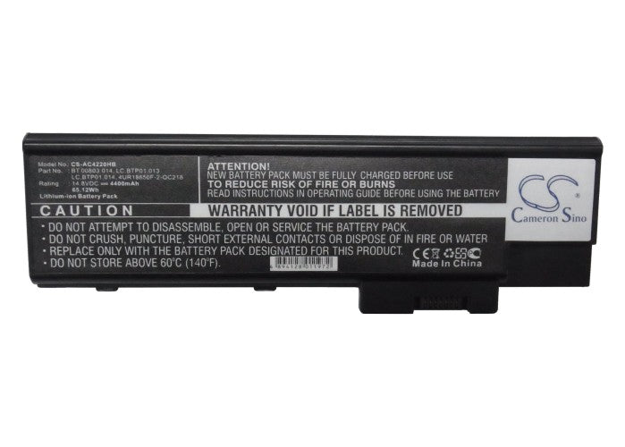Replacement Battery for Acer Aspire 3661WLMi – Notebook, Laptop – 4400mAh/65.12Wh / 14.8V