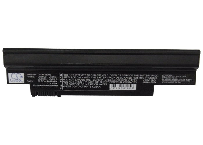 Replacement Battery for Acer AO532h-21b – Notebook, Laptop – 6600mAh / 10.8V