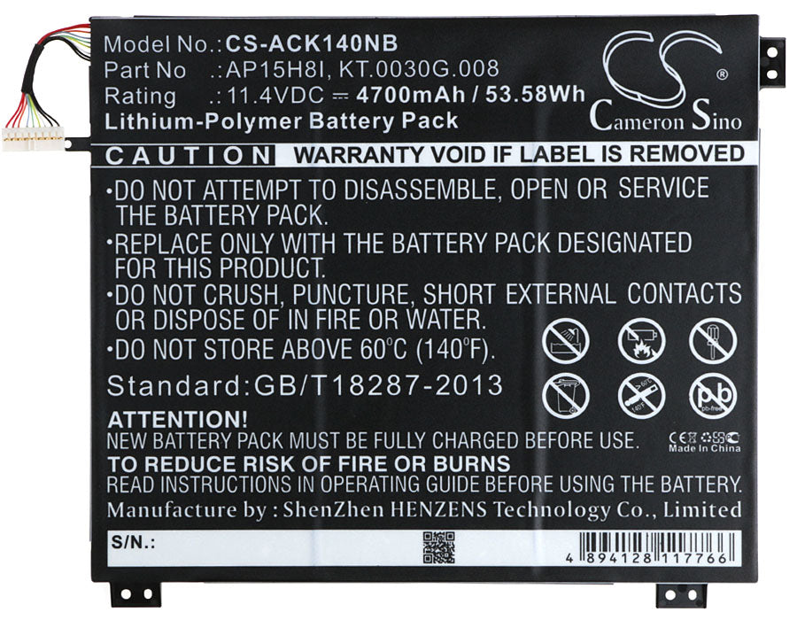 Replacement Battery for Acer AO1-431-C139 – Notebook, Laptop – 4700mAh / 53.58Wh / 11.4V