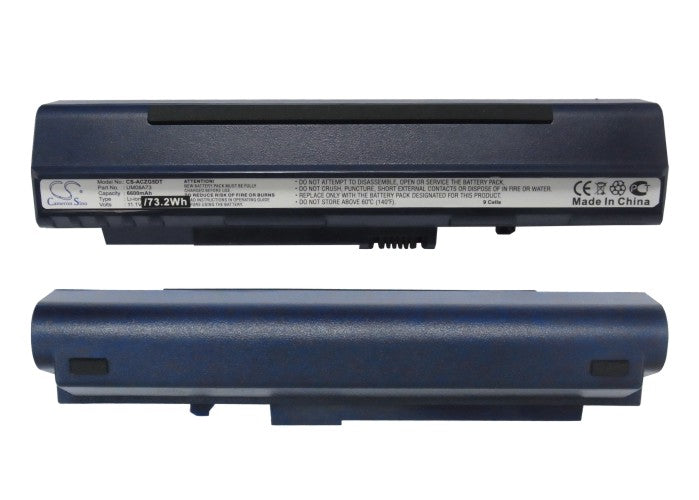 Replacement Battery for Acer Aspire One – Notebook, Laptop – 6600mAh / 11.1V