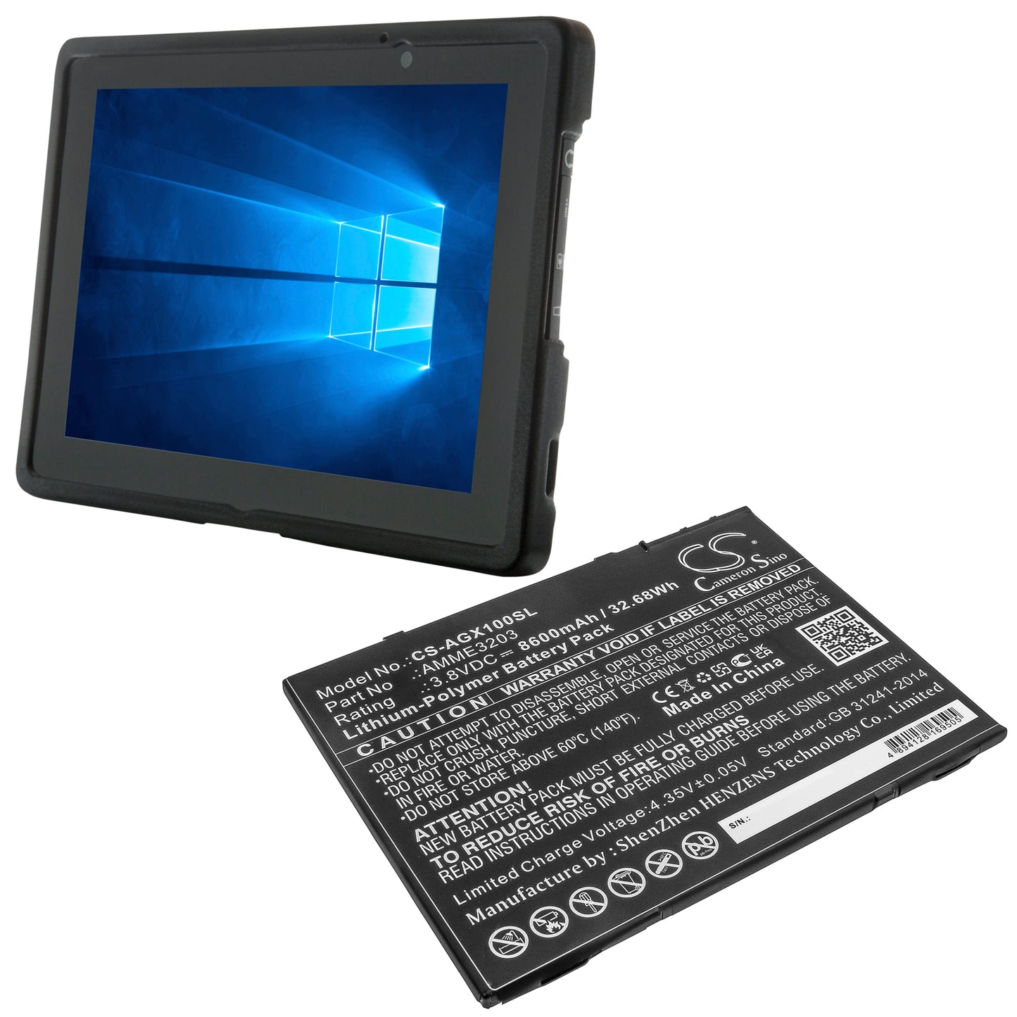 Replacement Battery for Aegex 10 Tablets – Tablet – 8600mAh / 3.8V - image 4
