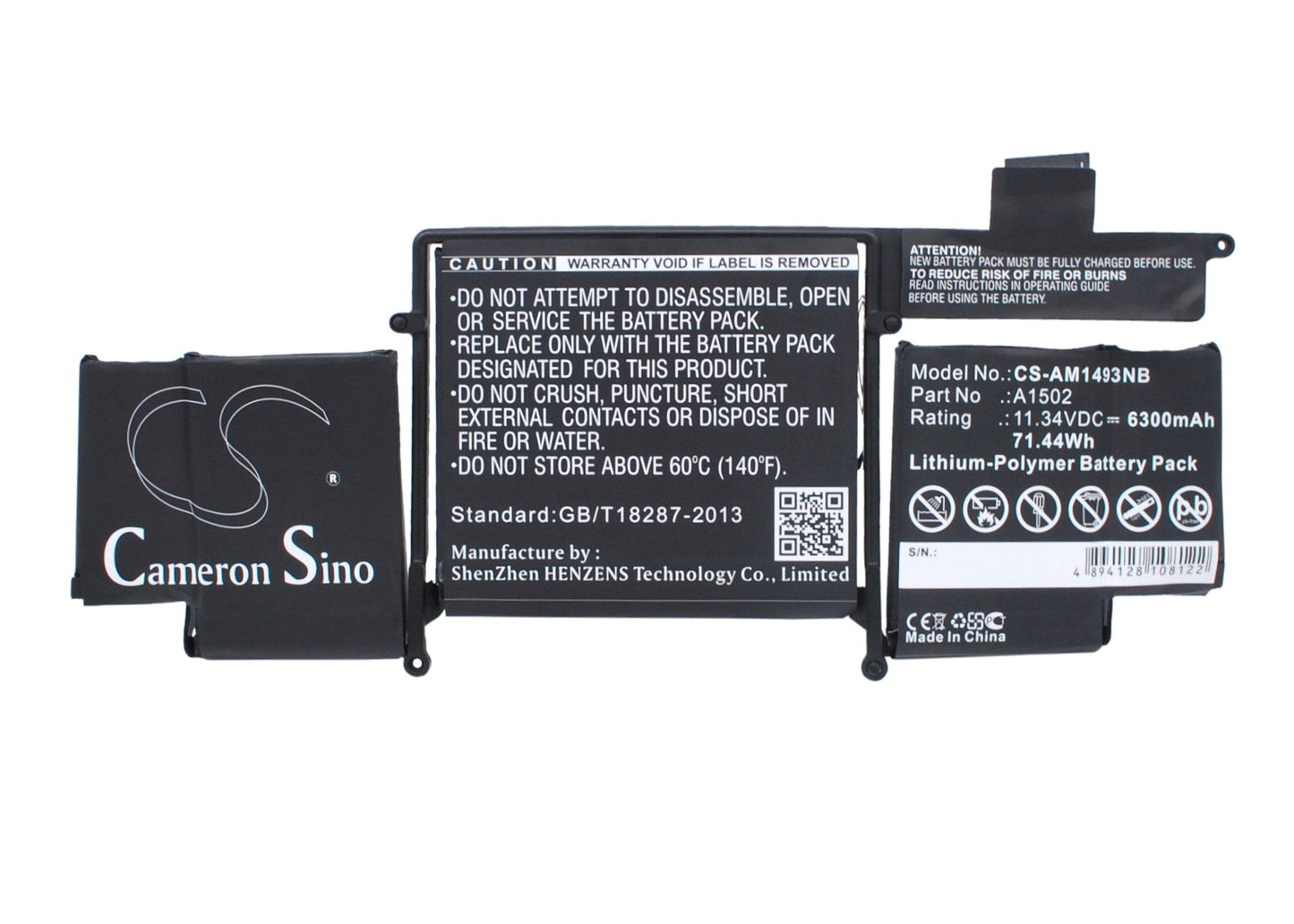 Replacement Battery for Apple MacBook Pro ""Core i5" 2.4 13" – Notebook, Laptop – 6300mAh / 71.44Wh / 11.34V