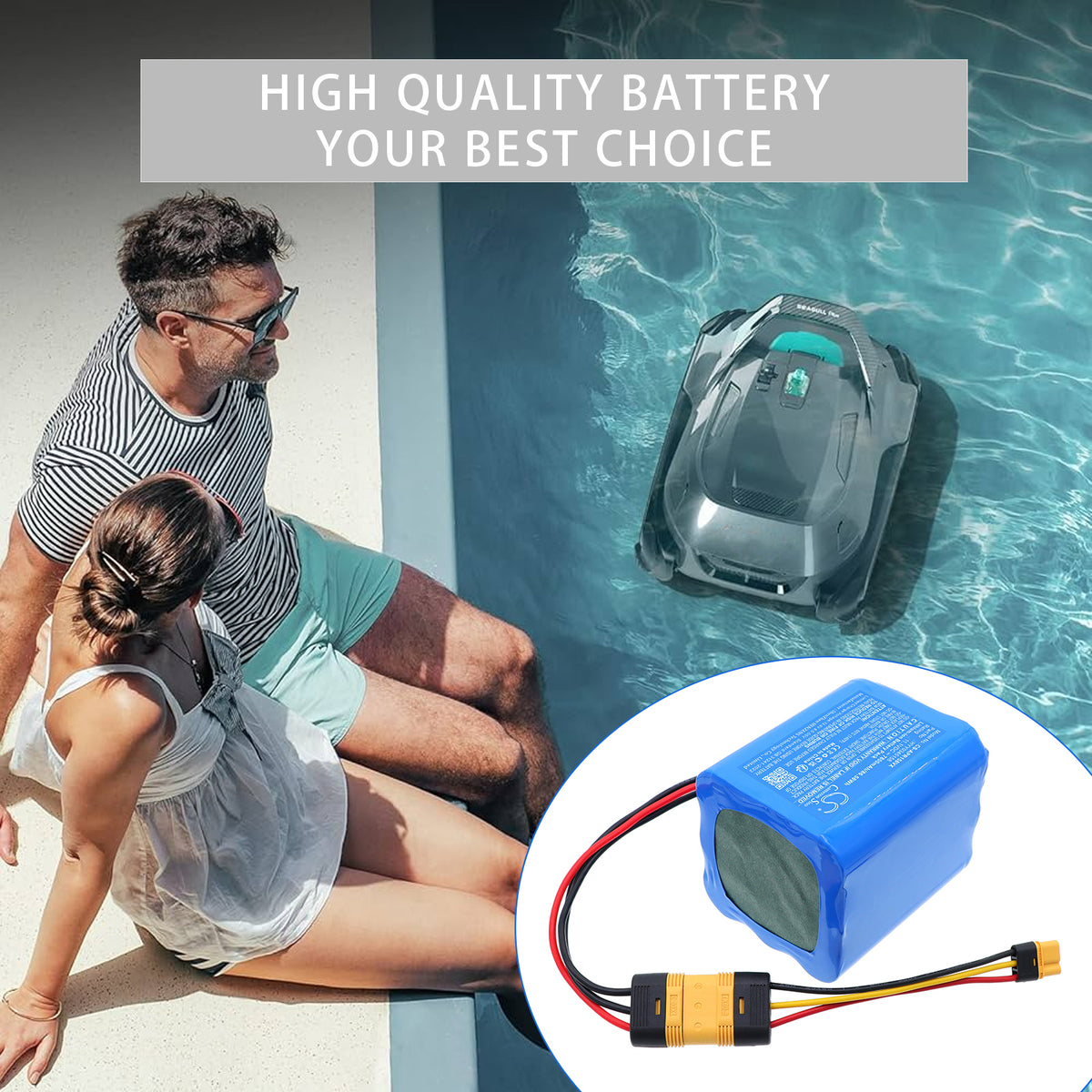 Replacement Battery for Aiper – Robotic Pool Cleaner – 7800mAh / 11.1V