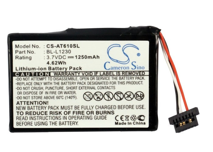 Replacement Battery for Airis T610 – GPS, Navigator – 1250mAh / 4.63Wh / 3.7V