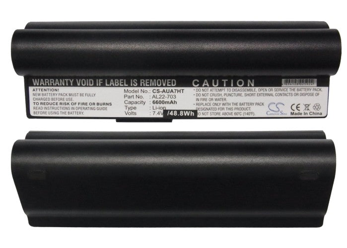 Replacement Battery for Asus Eee PC 701SD – Notebook, Laptop – 6600mAh / 7.4V
