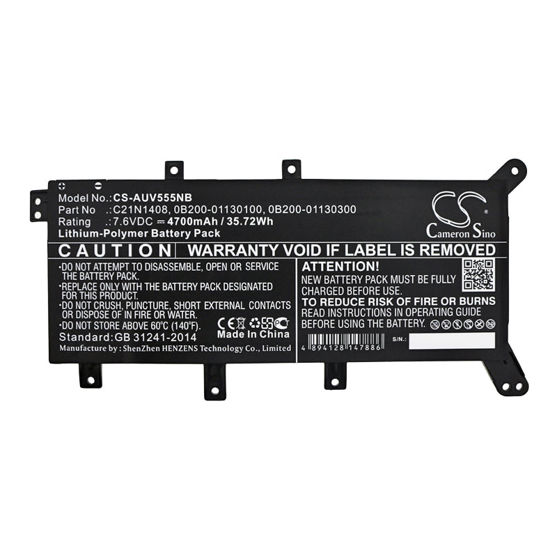 Replacement Battery for Asus VivoBook 4000 – Notebook, Laptop – 4700mAh / 7.6V - image 3