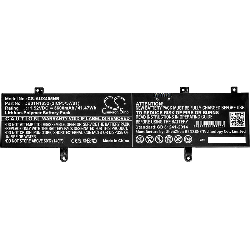 Replacement Battery for Asus X405 – Notebook, Laptop – 3600mAh / 11.52V - image 3