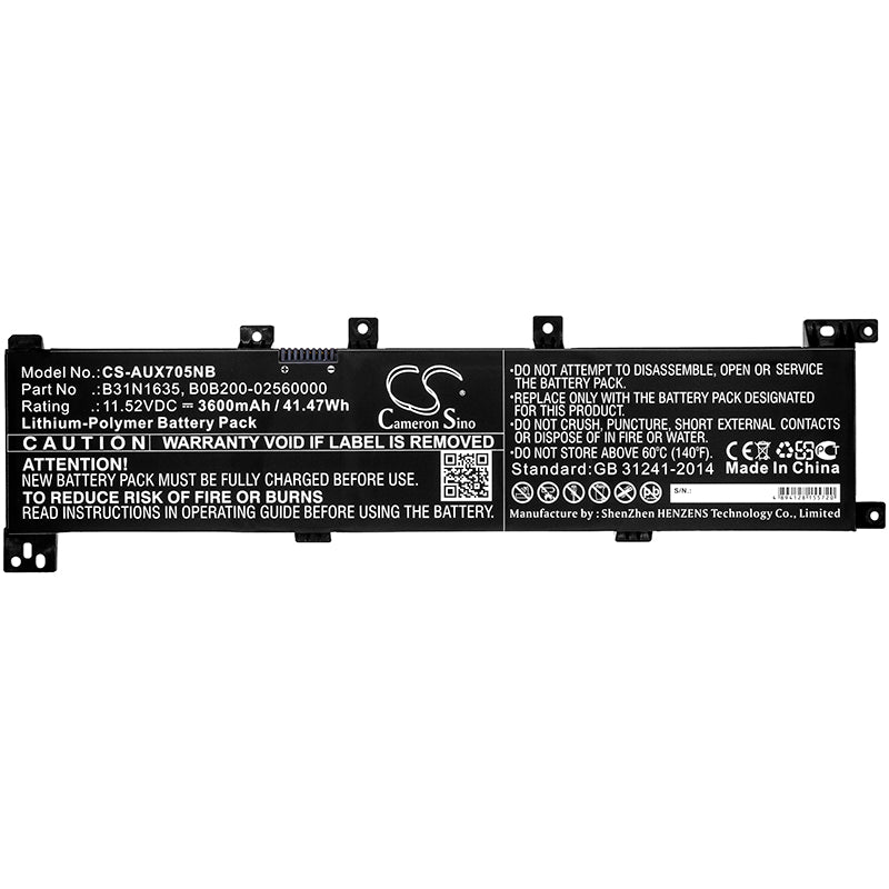 Replacement Battery for Asus X705 – Notebook, Laptop – 3600mAh / 11.52V - image 3