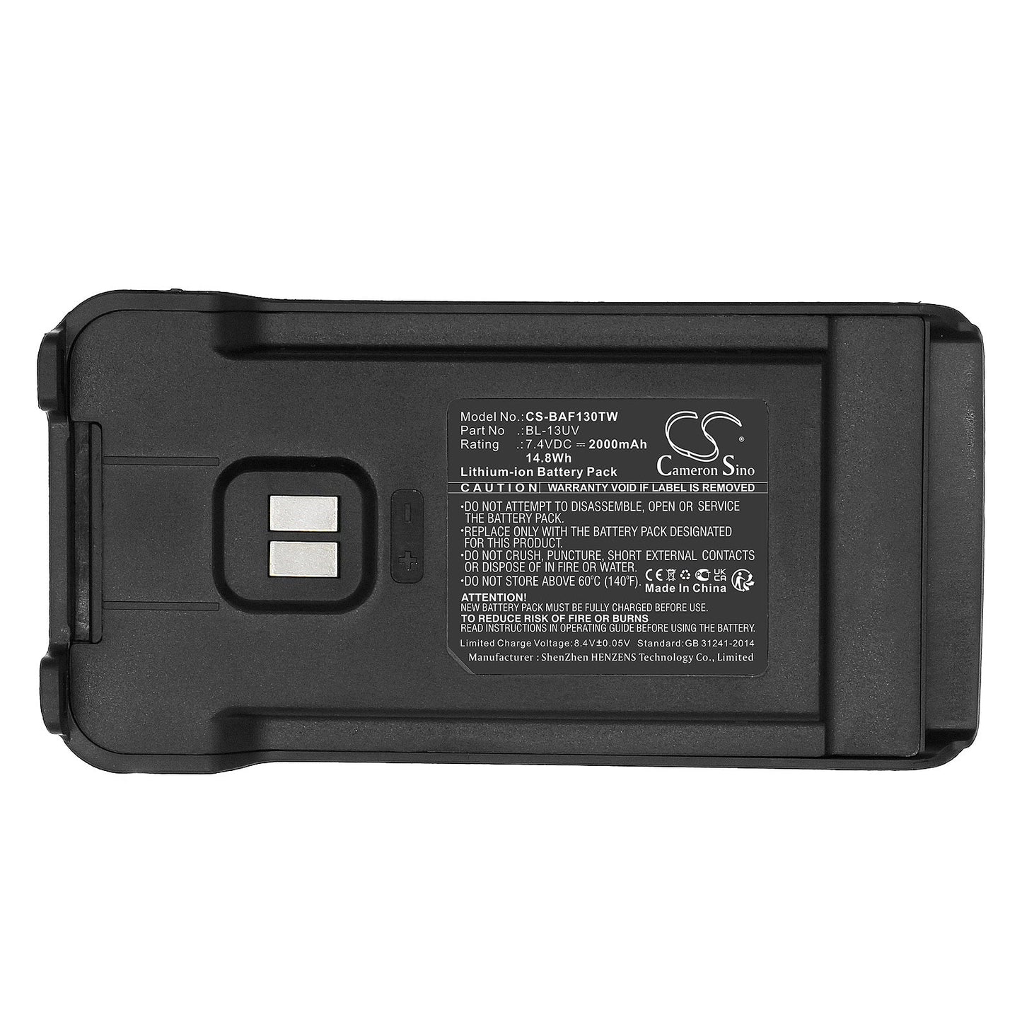 Replacement Battery for Retevis RT2 – Two-Way Radio – 2000mAh / 14.8Wh / 7.4V