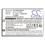 Replacement Battery for Weierwei UV3R – 1200mAh / 4.44Wh