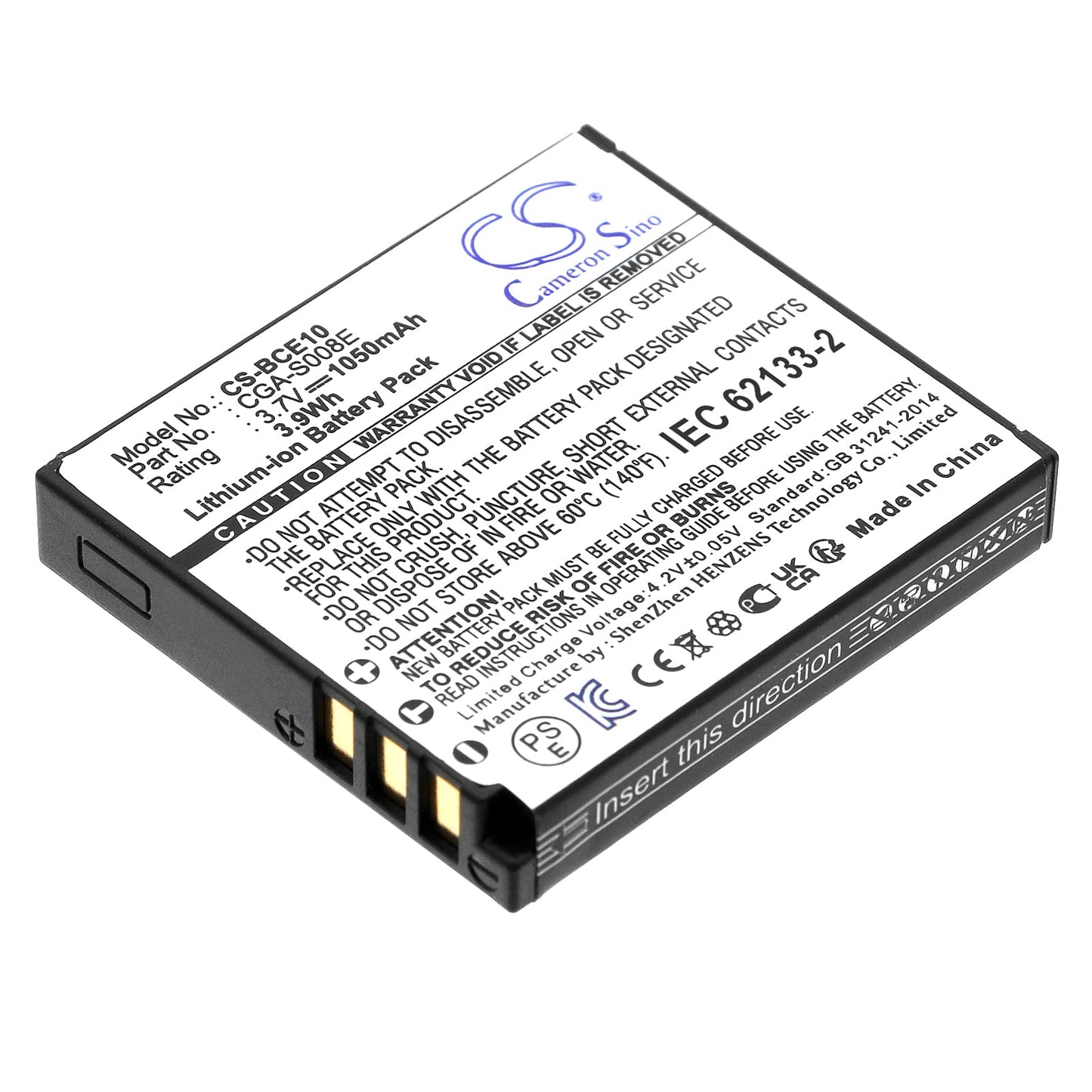 Replacement Battery for Panasonic | Leica | Ricoh Lumix DMC-FX30EG-T – Camera – 1050mAh / 3.7V - image 1
