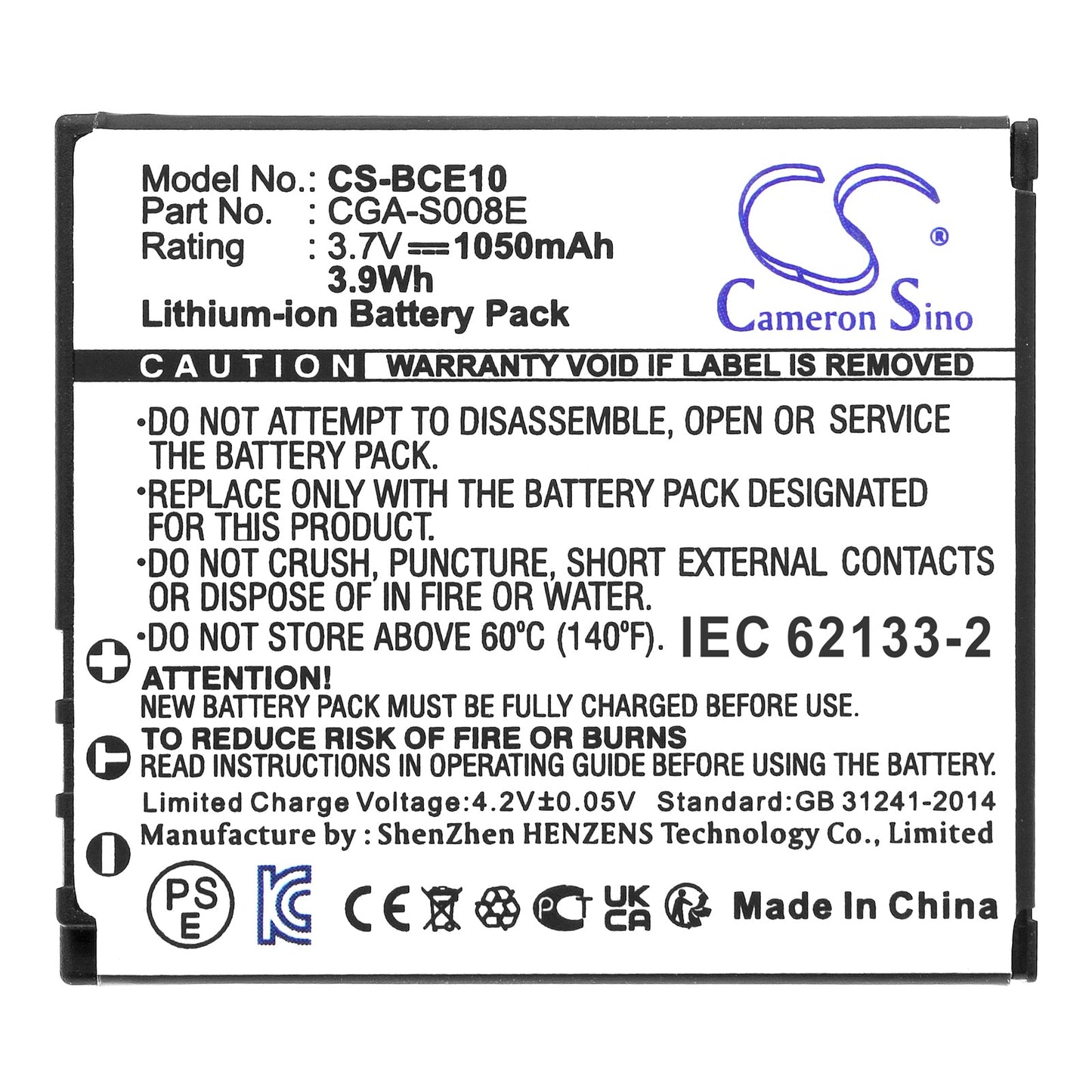 Replacement Battery for RICOH Caplio CX1 – Camera – 1050mAh/3.9Wh / 3.7V