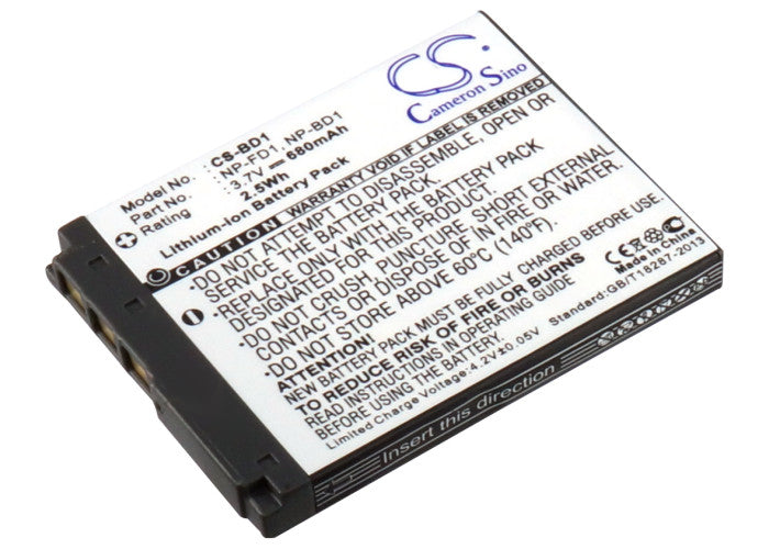 Replacement Battery for Sony Cyber-shot DSC-T200/B – Camera – 680mAh / 3.7V - image 2