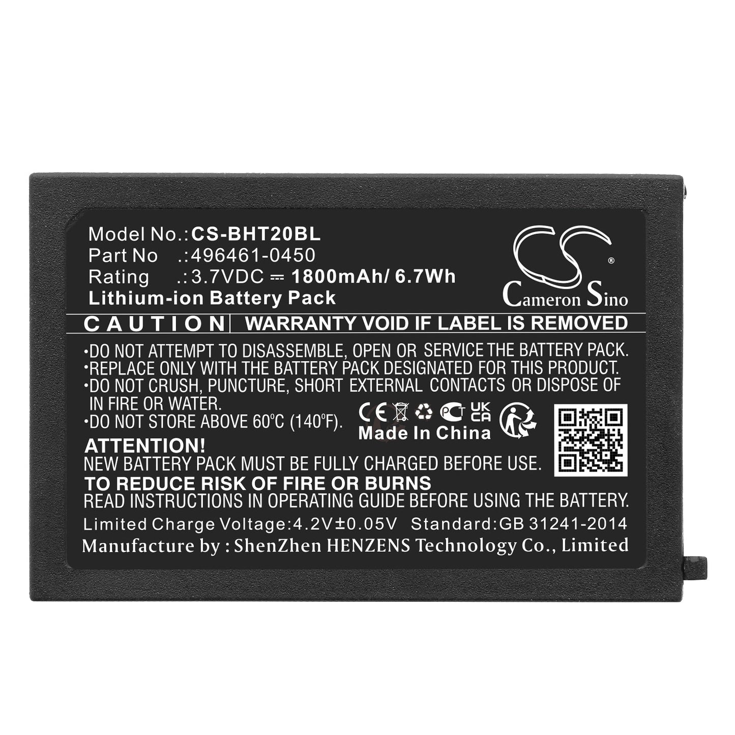 Replacement Battery for Denso BHT-1306B – Barcode Scanner – 1800mAh / 6.66Wh / 3.7V