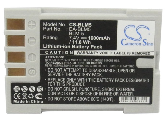 Replacement Battery for Olympus E3 – Camera – 1600mAh / 7.4V
