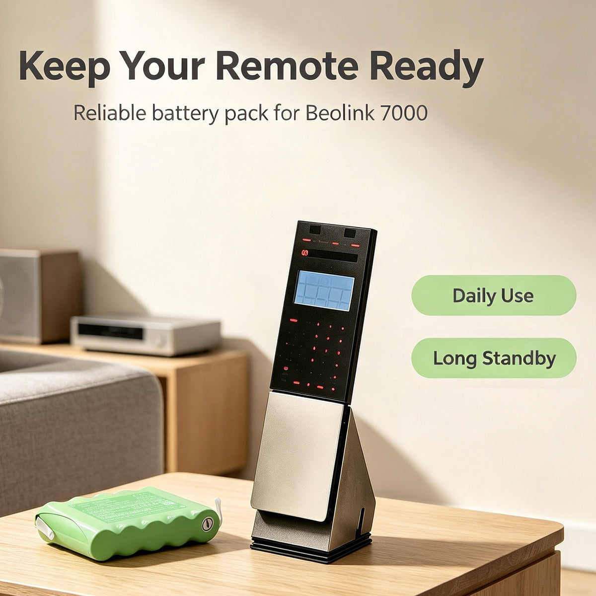 Replacement Battery for Bang & Olufsen Beolink 7000 – Remote Control – 800mAh / 6V