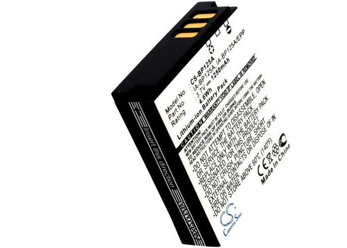 Replacement Battery for Samsung HMX-M10 – Camera – 1250mAh/4.63Wh / 3.7V