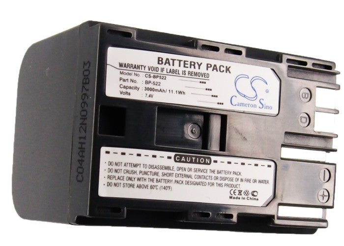 Replacement Battery for Canon DM-MV100X – Camera – 3000mAh / 22.20Wh / 7.4V