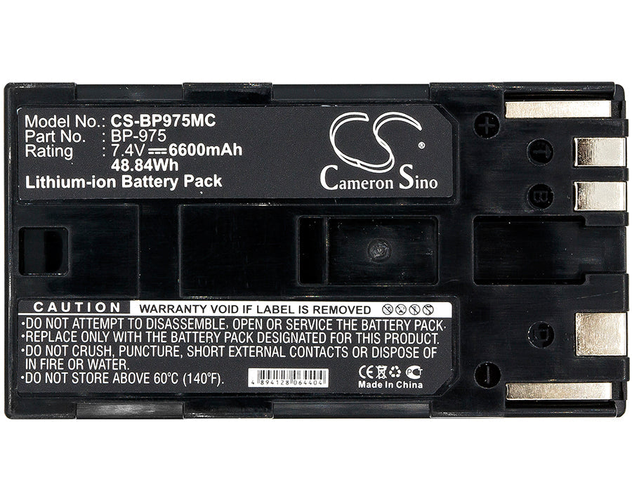 Replacement Battery for Canon GL2 – Camera – 6600mAh / 7.4V