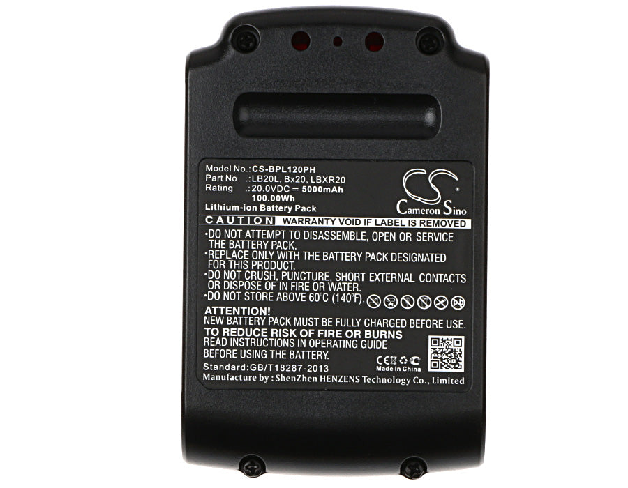 Replacement Battery for Black & Decker ASD18 Typ 1 – Power Tools – 5000mAh / 100.00Wh / 20.0V