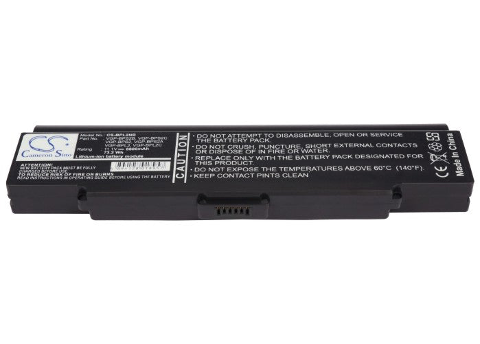Replacement Battery for Sony VAIO PCG-6C1N – Notebook, Laptop – 6600mAh / 11.1V