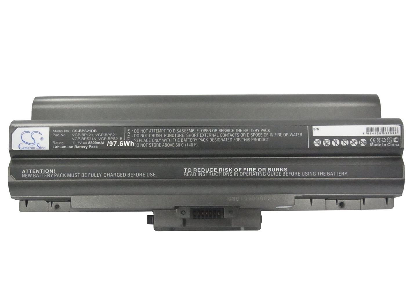 Replacement Battery for Sony AIO VPCF11JFX/B VAIO VPCF11M1E – Notebook, Laptop – 8800mAh / 97.68Wh / 11.1V