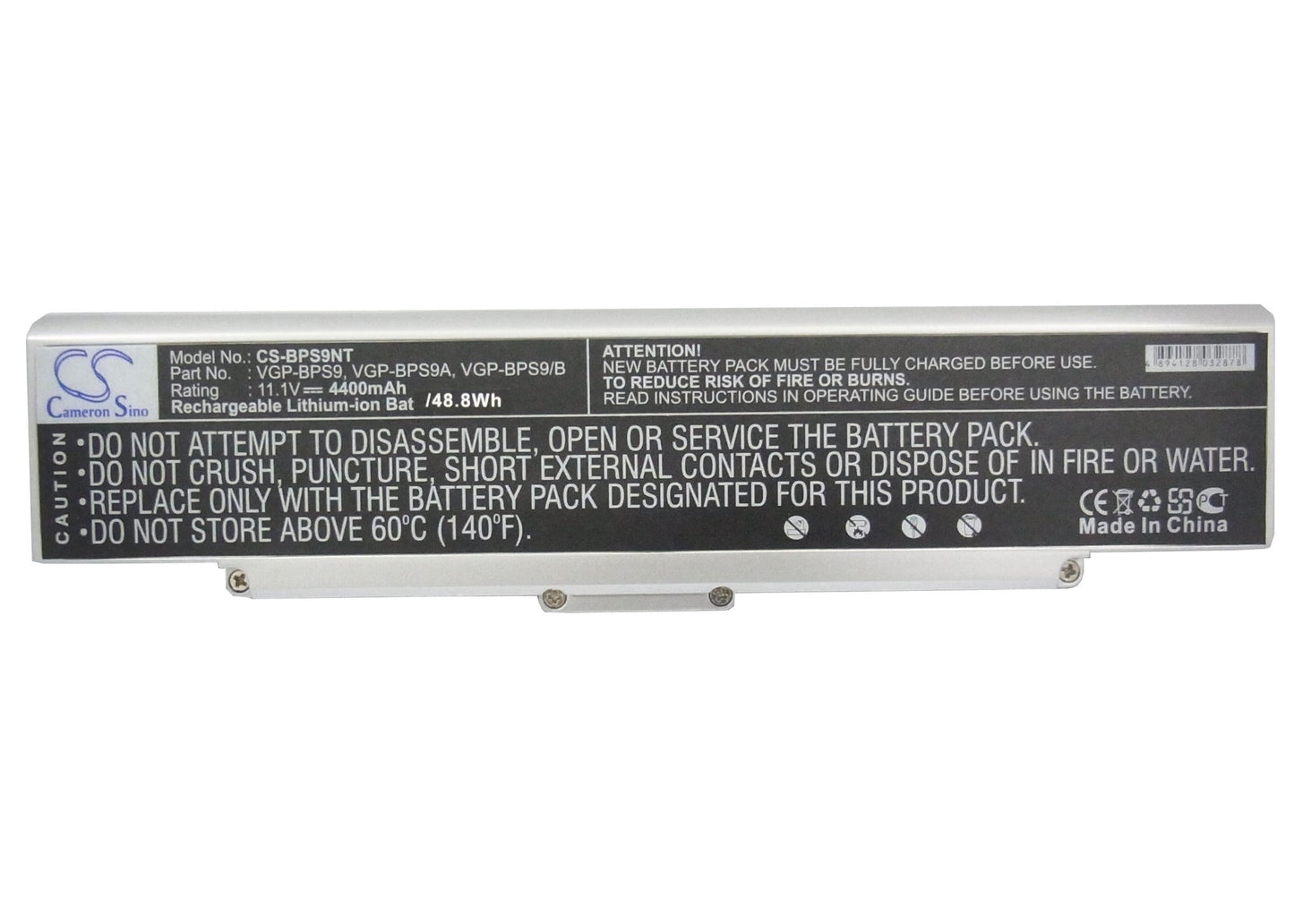 Replacement Battery for Sony AIO VGN-AR760 – Notebook, Laptop – 4400mAh / 11.1V