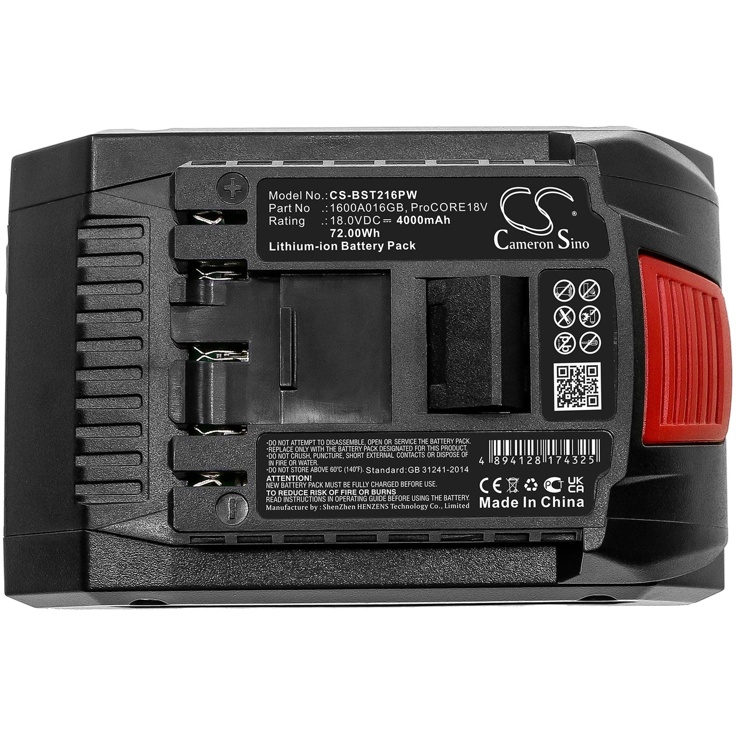 Replacement Battery for Bosch GBH 18V-34 CF – Power Tools – 4000mAh / 72.00Wh / 18.0V