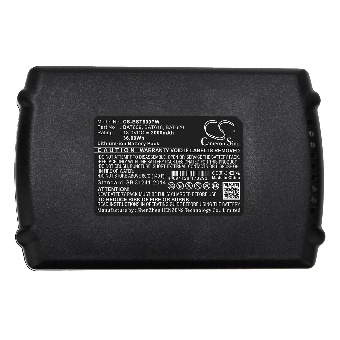 Replacement Battery for Bosch 17618 – Power Tools – 2000mAh / 36.00Wh / 18.0V