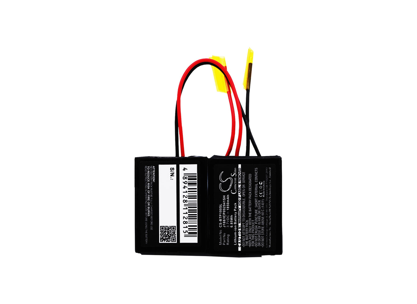 Replacement Battery for Beats Pill 1.0 – Speaker – 1850mAh / 6.85Wh / 3.7V