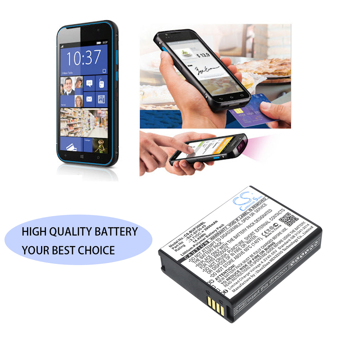 Replacement Battery for Pidion | BlueBird BP30 – Barcode Scanner – 3900mAh / 3.7V