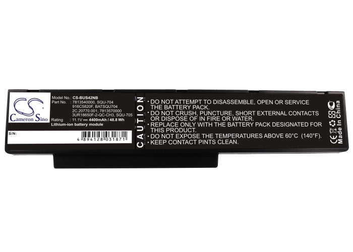 Replacement Battery for BenQ JoyBook A52 – Notebook, Laptop – 4400mAh / 48.84Wh / 11.1V