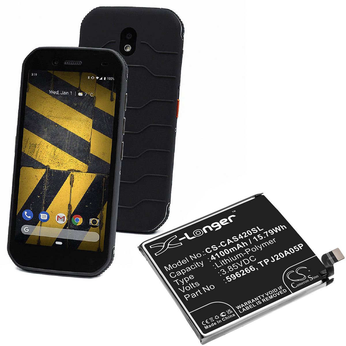 Replacement Battery for CAT | CATERPILLAR S42 – Mobile, SmartPhone – 4100mAh / 3.85V