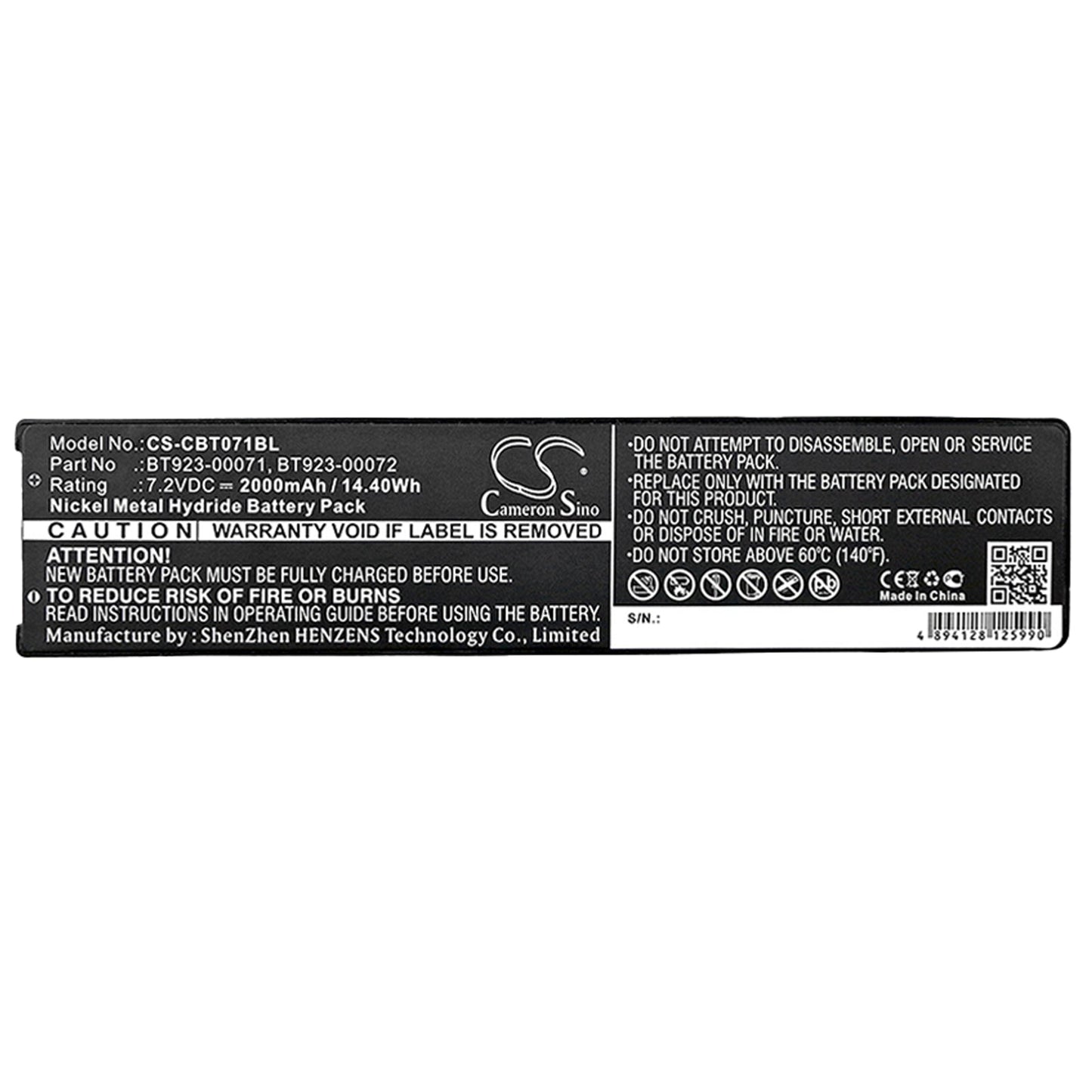 Replacement Battery for Laird HANDY Control II – Crane Remote Control – 2000mAh / 14.40Wh / 7.2V