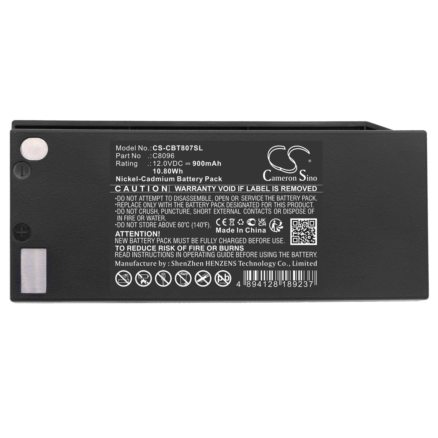 Replacement Battery for Cattron Theimeg 7700T15 – Crane Remote Control – 900mAh / 10.80Wh / 12.0V