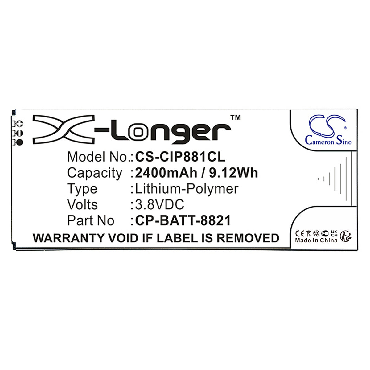 Replacement Battery for Cisco 8800 – Cordless Phone – 2400mAh / 3.8V