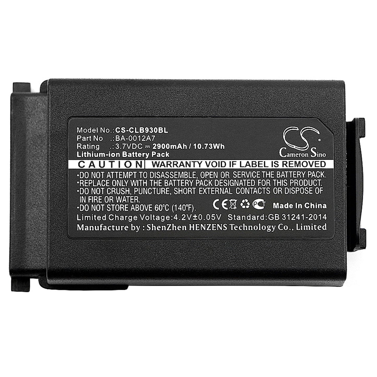 Replacement Battery for CipherLAB 9300 – Barcode Scanner – 2900mAh / 10.73Wh / 3.7V
