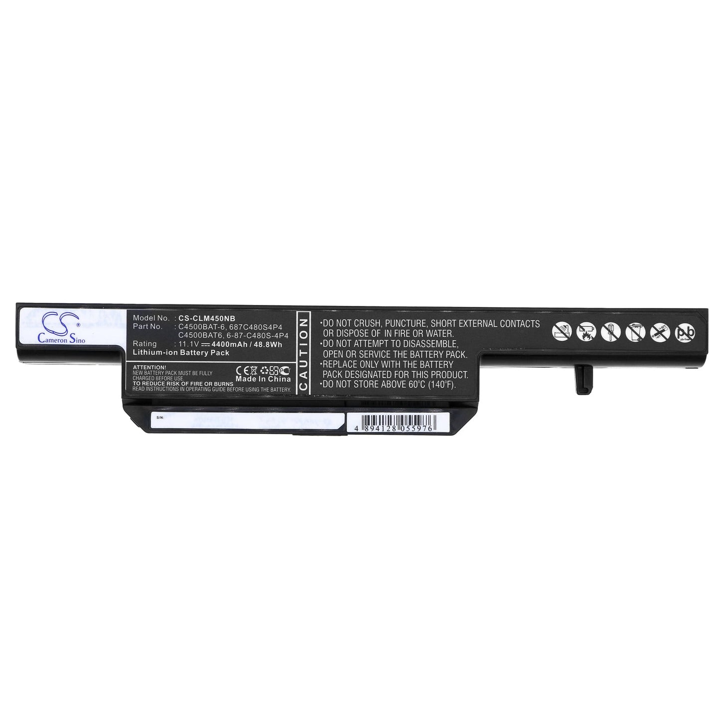 Replacement Battery for Schenker mySN XESIA E500 – Notebook, Laptop – 4400mAh / 48.84Wh / 11.1V