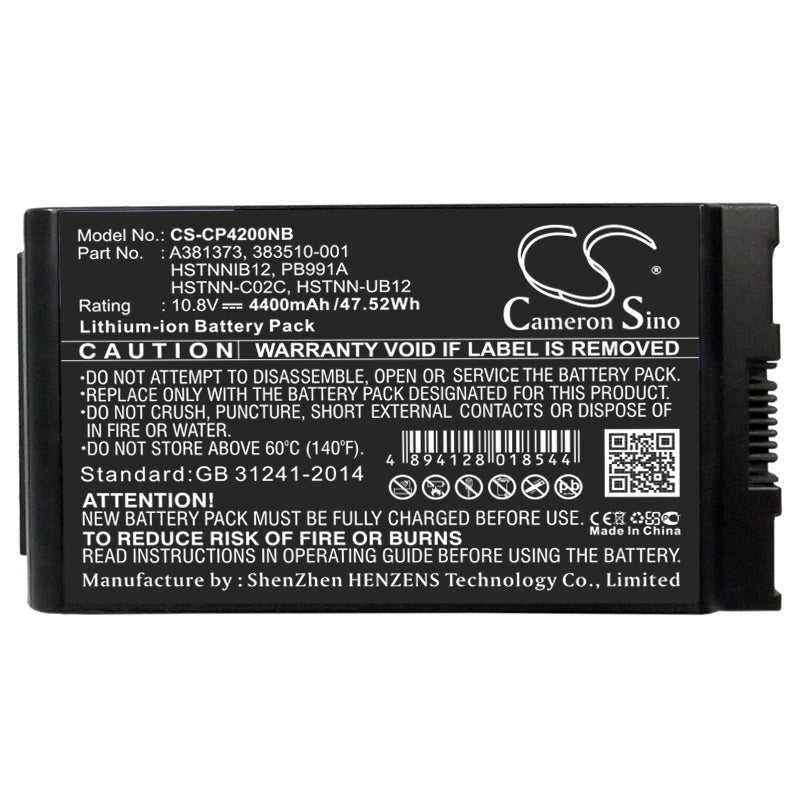 Replacement Battery for Compaq Business Notebook 4200 – Notebook, Laptop – 4400mAh / 10.8V