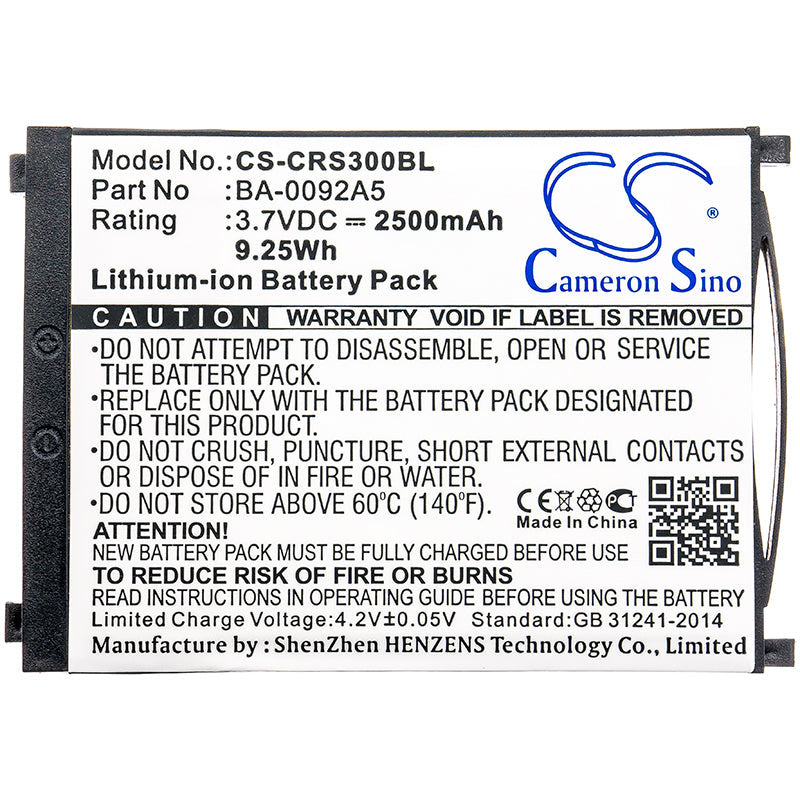 Replacement Battery for CipherLAB RS30 – Barcode Scanner – 2500mAh / 9.25Wh / 3.7V