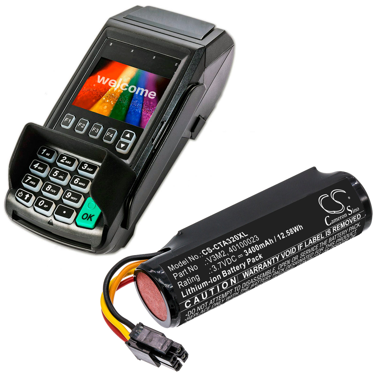 Replacement Battery for Valor | Dejavoo | Castles VL110 – Payment Terminal – 3400mAh / 3.7V