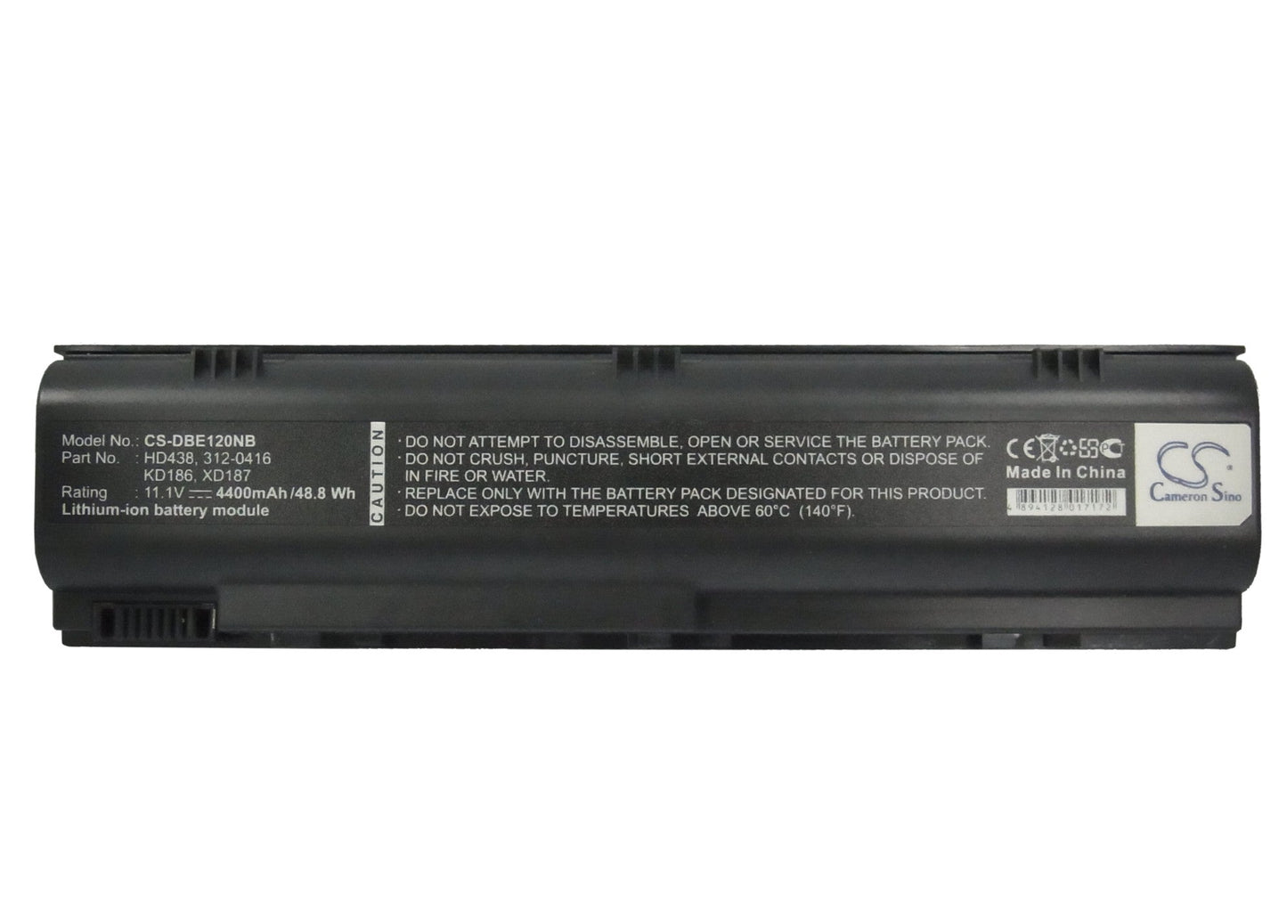 Replacement Battery for DELL Inspiron 1300 – Notebook, Laptop – 4400mAh / 11.1V