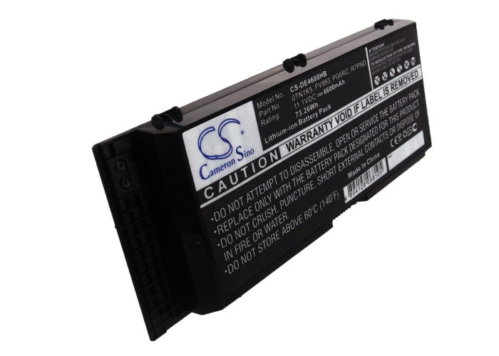 Replacement Battery for DELL Precision M4600 – Notebook, Laptop – 6600mAh / 73.26Wh / 11.1V