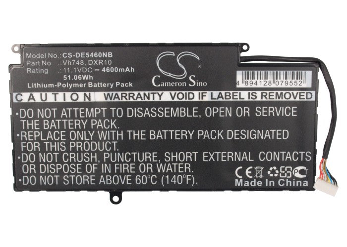 Replacement Battery for DELL Ins14ZD-3526 – Notebook, Laptop – 4600mAh / 51.06Wh / 11.1V