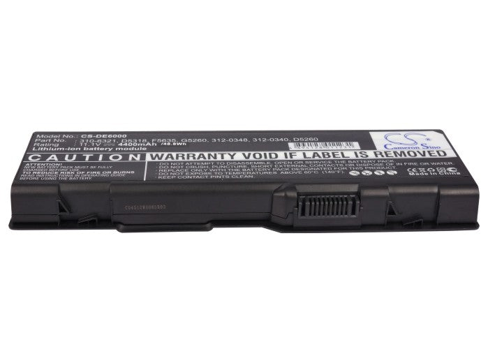 Replacement Battery for DELL Inspiron 6000 – Notebook, Laptop – 4400mAh / 11.1V