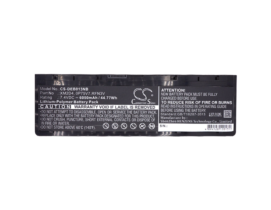 Replacement Battery for DELL Blanco 2013 – Notebook, Laptop – 6050mAh / 44.77Wh / 7.4V
