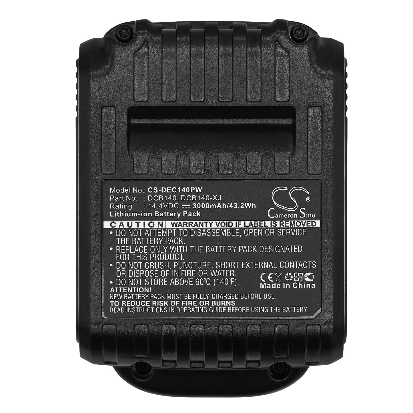 Replacement Battery for DeWalt DCB090 – Power Tools – 3000mAh / 43.20Wh / 14.4V