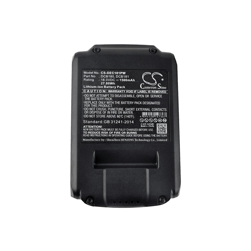 Replacement Battery for DeWalt 120V MAX – Power Tools – 1500mAh / 27.00Wh / 18.0V